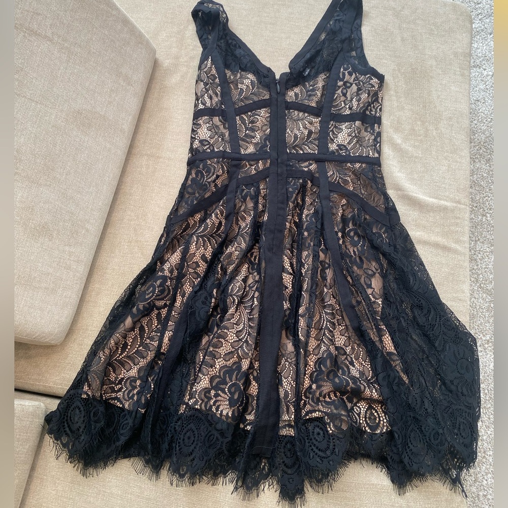 Bebe Black Lace Overlay Dress - Picture 2 of 6